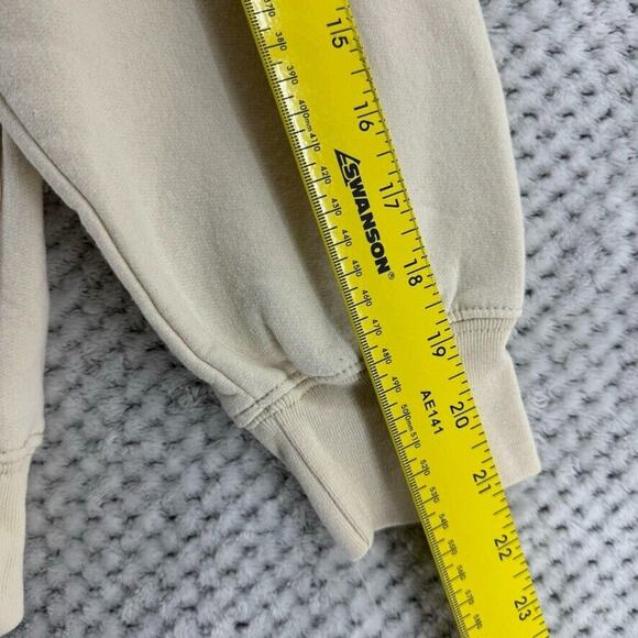 Disney Sweater Womens XXL Cream Mickey Embroidered Crew Neck Plush Lining - Picture 10 of 11